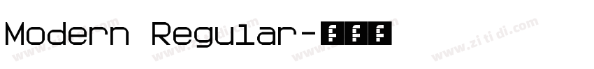 Modern Regular字体转换